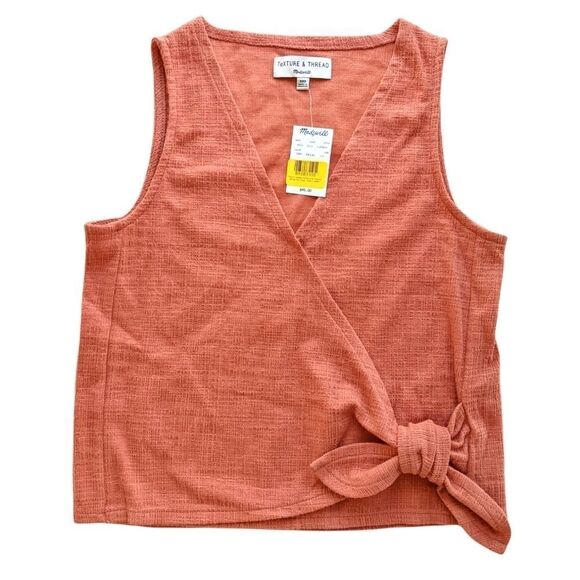 Madewell Texture & Thread Wrap-Tie Top - Picture 4 of 8